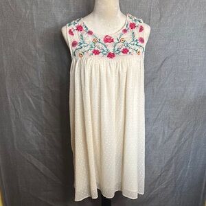 Altar’d State Embroidered Cream Dress